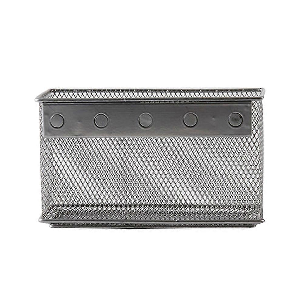 Multi-Functional Magnetic Rack Small Silver Kitchen Gadget Storage Fridge Accessories Hollow Design 1Pcs