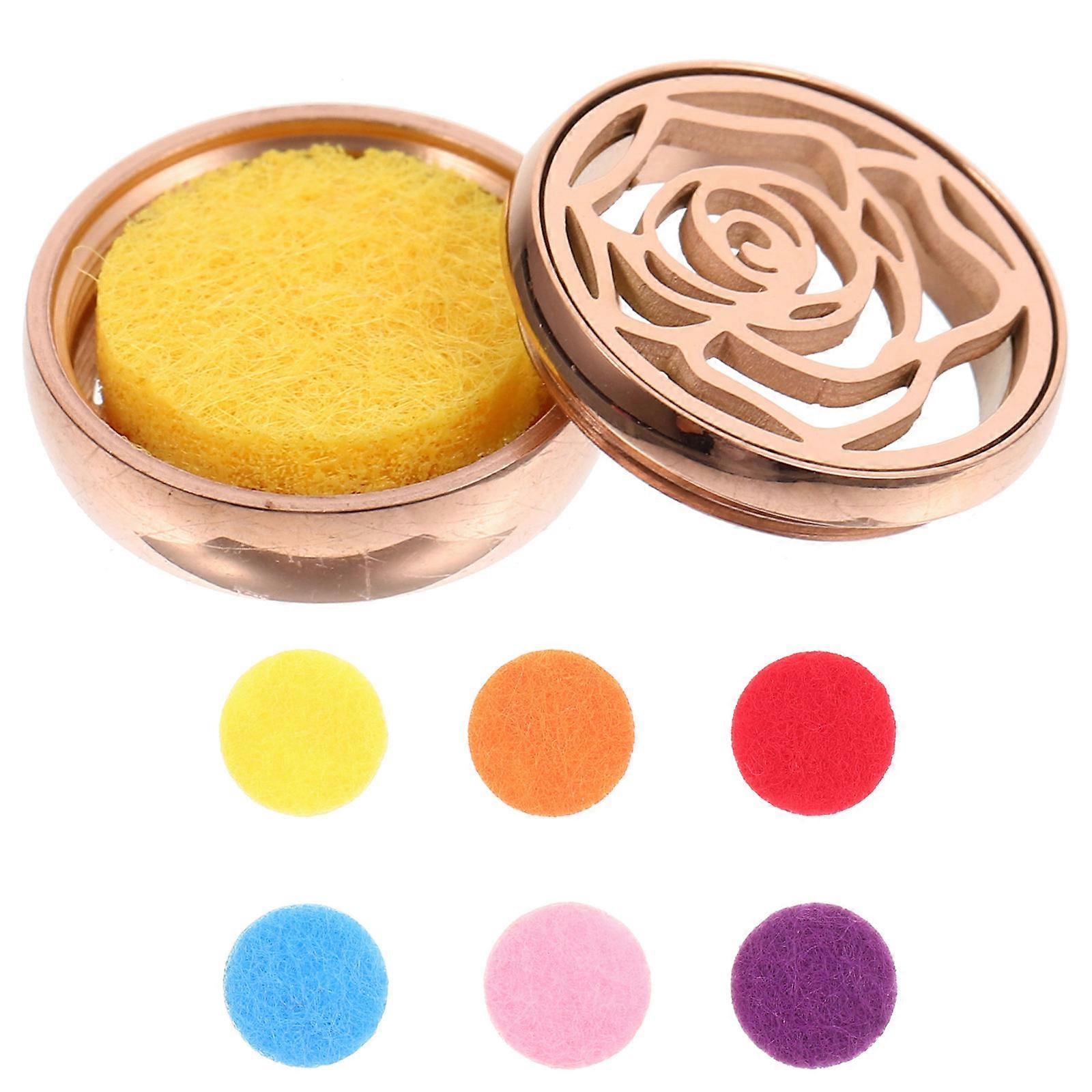 Portable Fragrance Buckle for Masks – Lightweight Essential Oil Diffuser Clip with Cotton Pads, Elegant Rose Gold Design, Breathable and Convenient