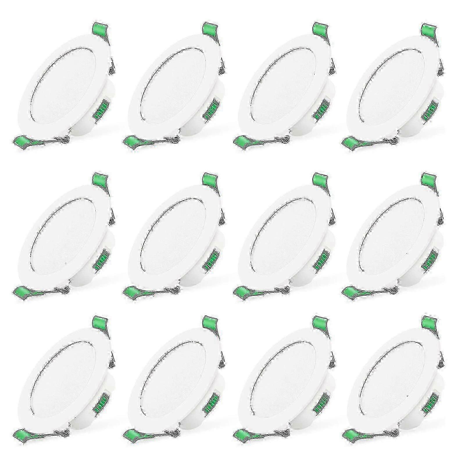 Slim LED Downlight 12 Pack 7W White Recessed Ceiling Spot Lights