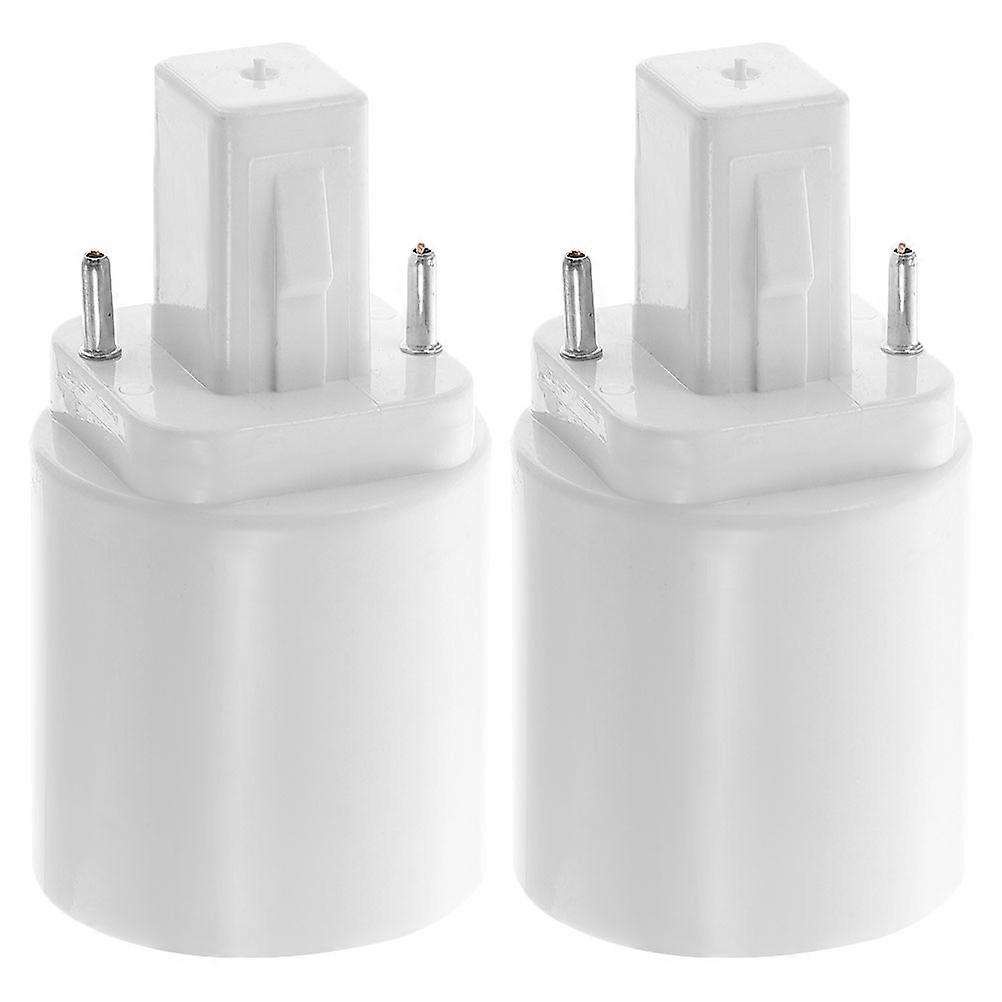 Lamp Socket Adapter Light Bulb Converter G24D to E27 For Home 6.50X3.50X3.50CM Socket Conversion 2Pcs