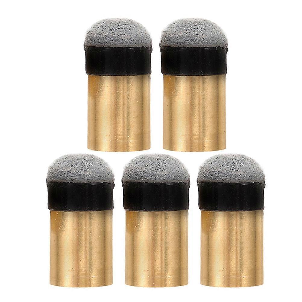 Billiard Cue Tip Replacements Golden 2.50X2.50X1.00cm Solution 5Pcs