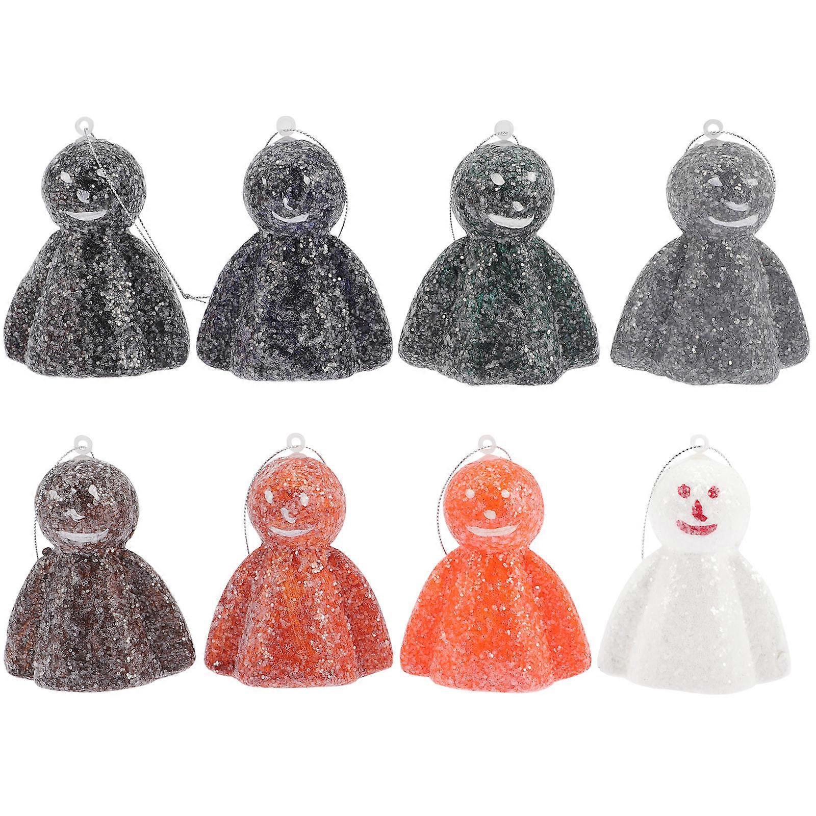 هالوين قلادة الحلي شبح شكل هالوين حزب اللوازم متنوعة اللون 9x7.5 سم معلقة 8 قطع