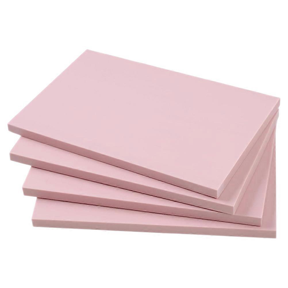Rubber Piles Blocks Diy Craft Art Projects Smooth Surface Finish Easy to Shape and Cut 4Pcs Pink 15.00X10.00X0.80CM