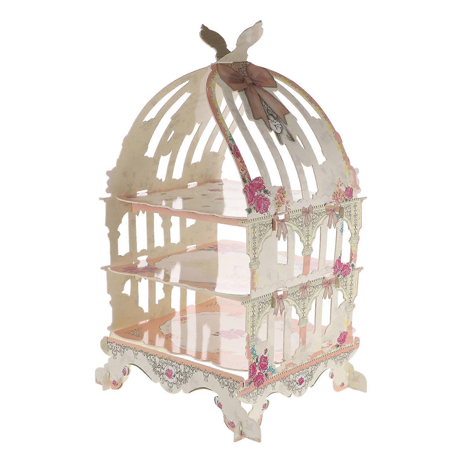 Multi Color Paper Cake Stand for Display Use with Three Layers Design and Elegant Style