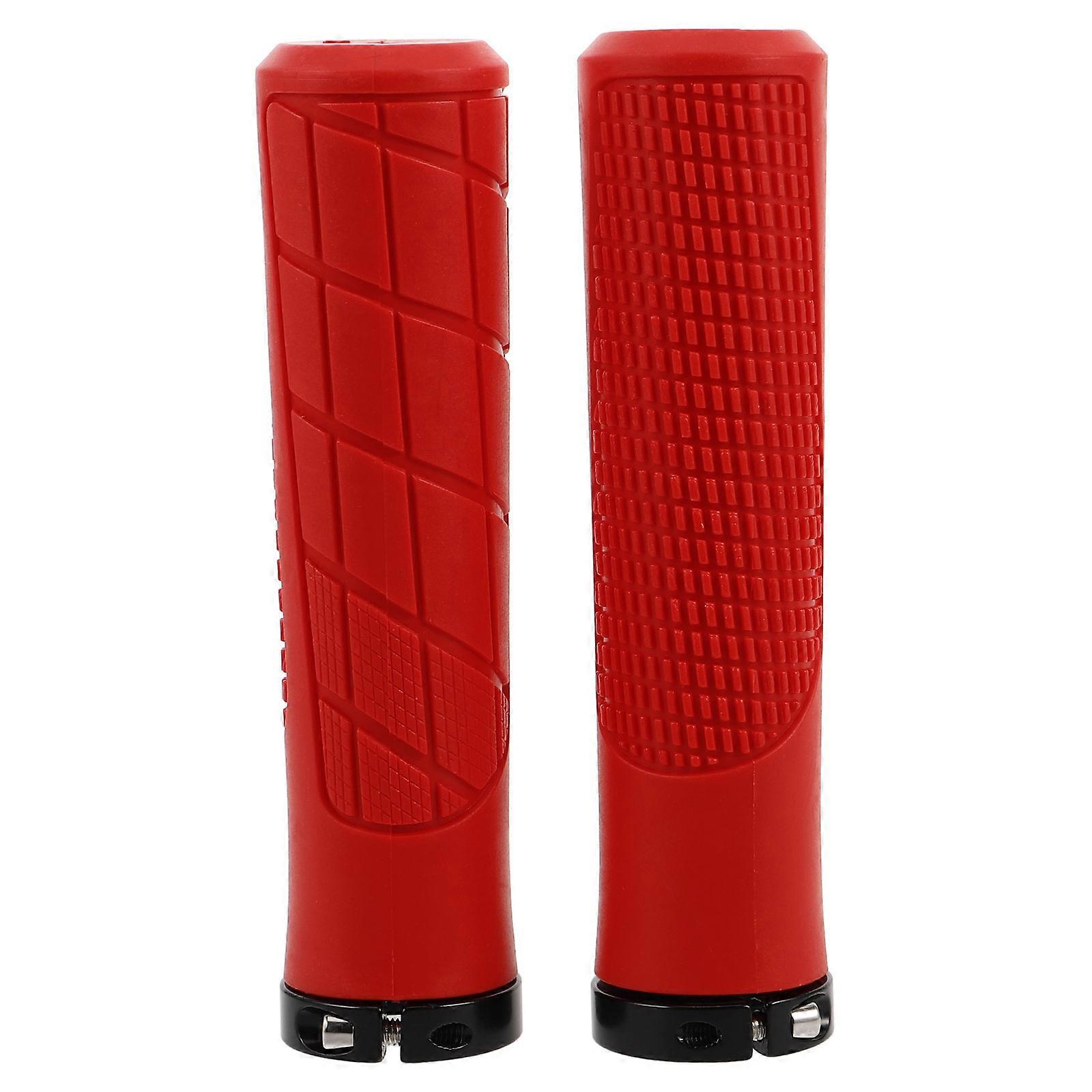 Shock Absorption Ergonomic Bike Handlebar Grips Soft Non Slip Rubber Bicycle Handlebar Grips 2Pcs