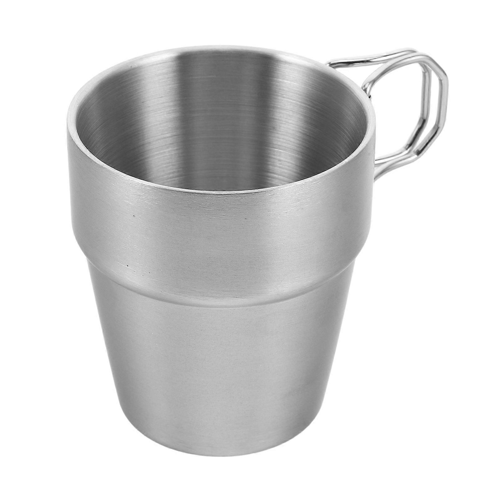 Here's a refined and professional product description based on your input:
**1pc Stainless Steel Double Layer Insulated Camping Mug – Durable,
