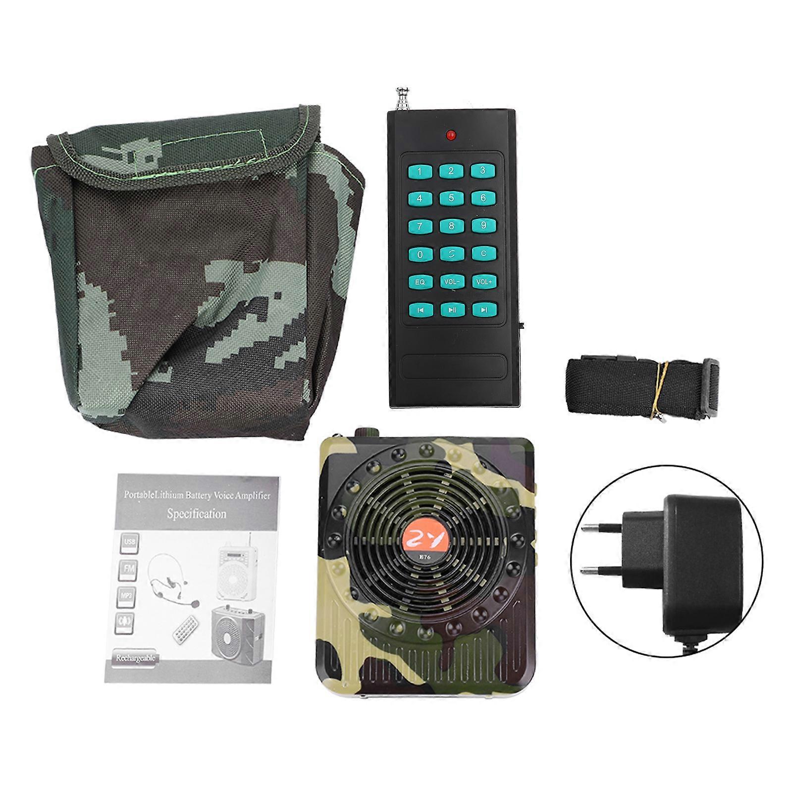 Haut-parleur et amplificateur de voix pour la chasse en plein air, télécommande camouflage, appelant d'oiseaux