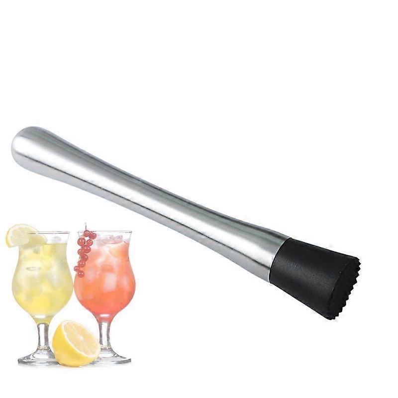 Stainless steel popsicle stick, lemon cocktail stick, ice hammer, cocktail crushing stick, barware