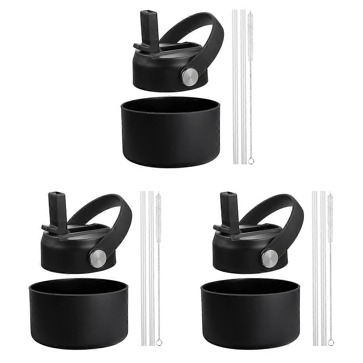 3X Wide Mouth Straw Lid and Protective Boot Combo Pack, Fit for 32Oz 40Oz Wide Mouth Water Bottle