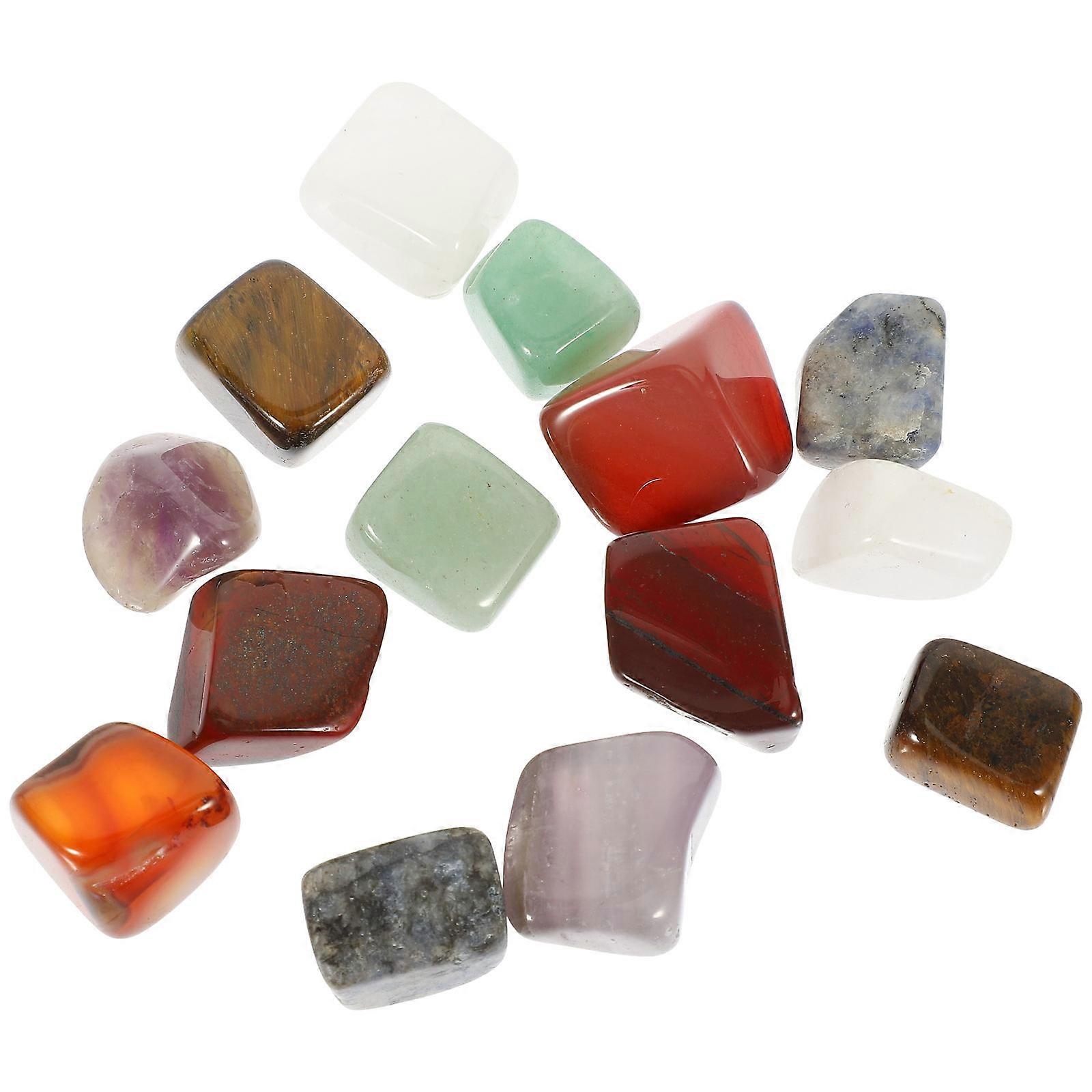 ديكور الصخور مصقول الأحجار التأمل مساعدة الأصدقاء 14 قطعة