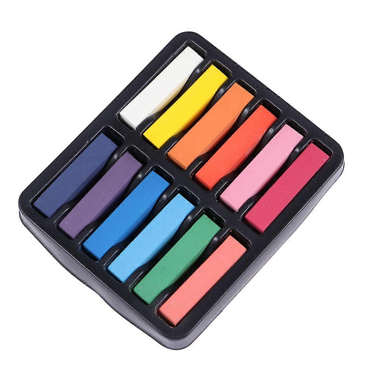 Brown Hair Chalk Temporary Styling Small 12Pcs