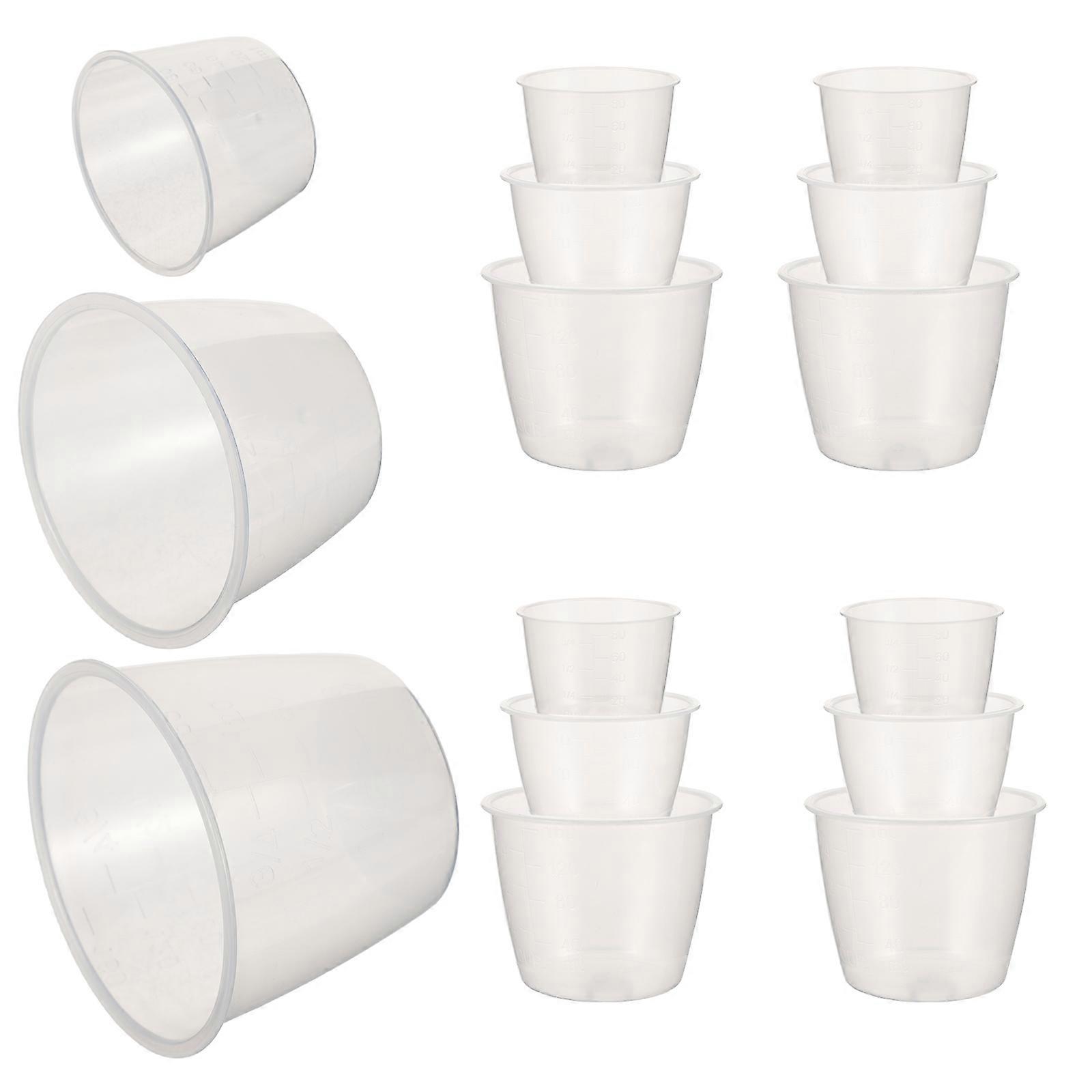 Plastic Rice Measuring Cups Clear Stackable Cooking 30Pcs