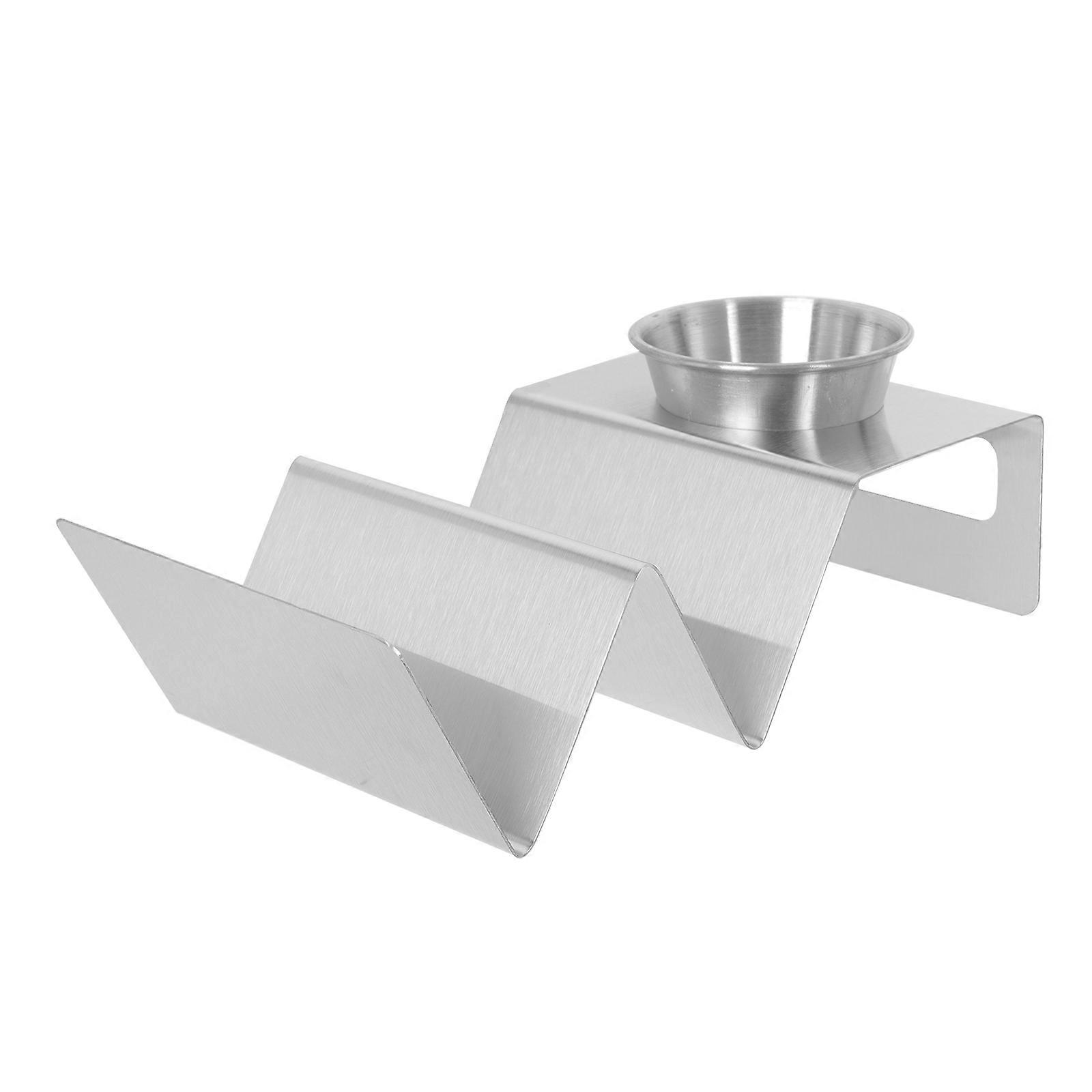 Stainless Steel Pancake Stand for Storage Use Silver 1 Set