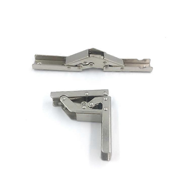 4 Pieces 90 Degree Folding Hinges and Shelf Spiral Hinges with Full or Half Cover Spring Stainless Steel Hinges