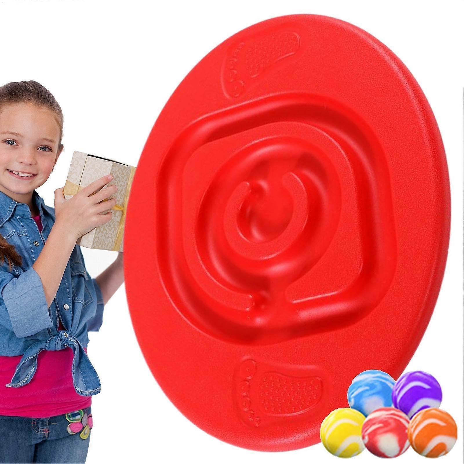 Kids Balance Board for Children - Educational Interactive Training, Core Stability Game, Red, Coordination Skills Development Device