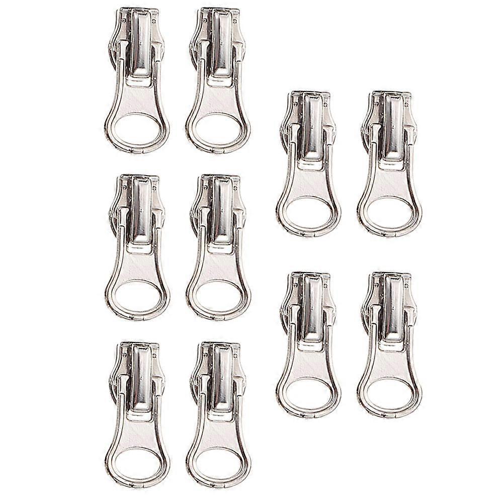 Coat Zipper Puller Professional Zipper Heads Clothes Zips Daily Use Almond Shape Zinc Alloy Replacement for Damaged Zippers 20Pcs
