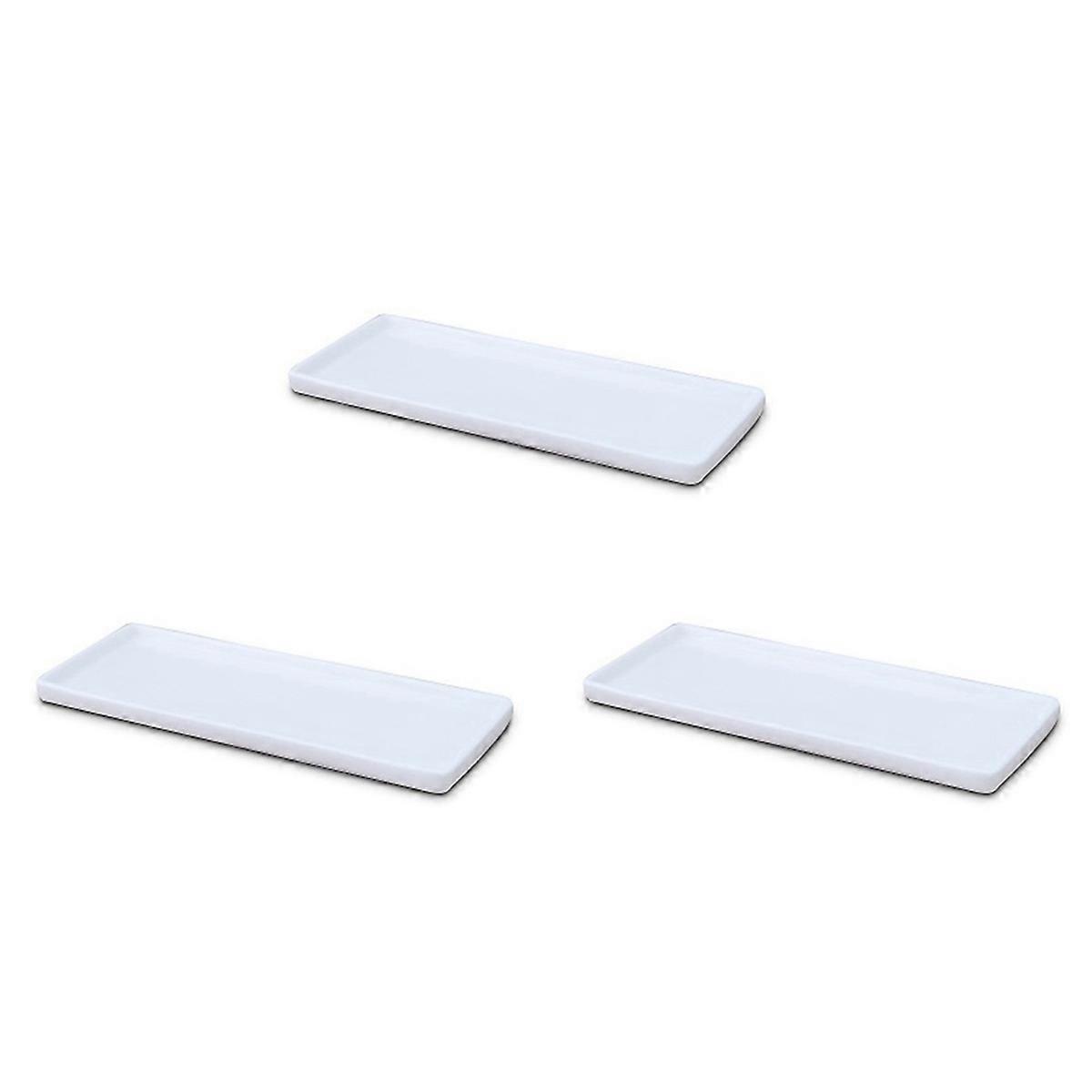 Rectangular Ceramic Tray Plate White Porcelain Plate Mouthwash Tray