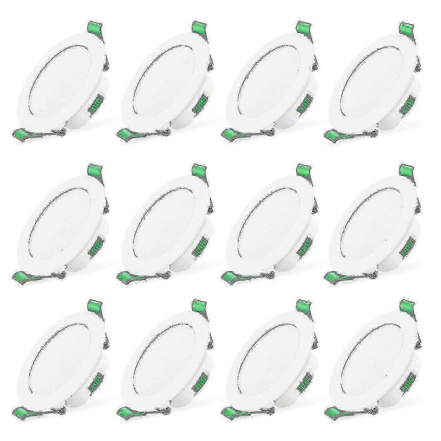 12pcs 7w White Led Slim Spot Downlight Recessed Ceiling Light