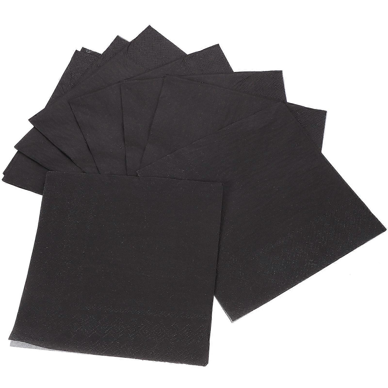 Guardanapos de Coquetel Absorventes Pretos 6.5x6.5 Polegadas para Festa de Aniversário 20Pack