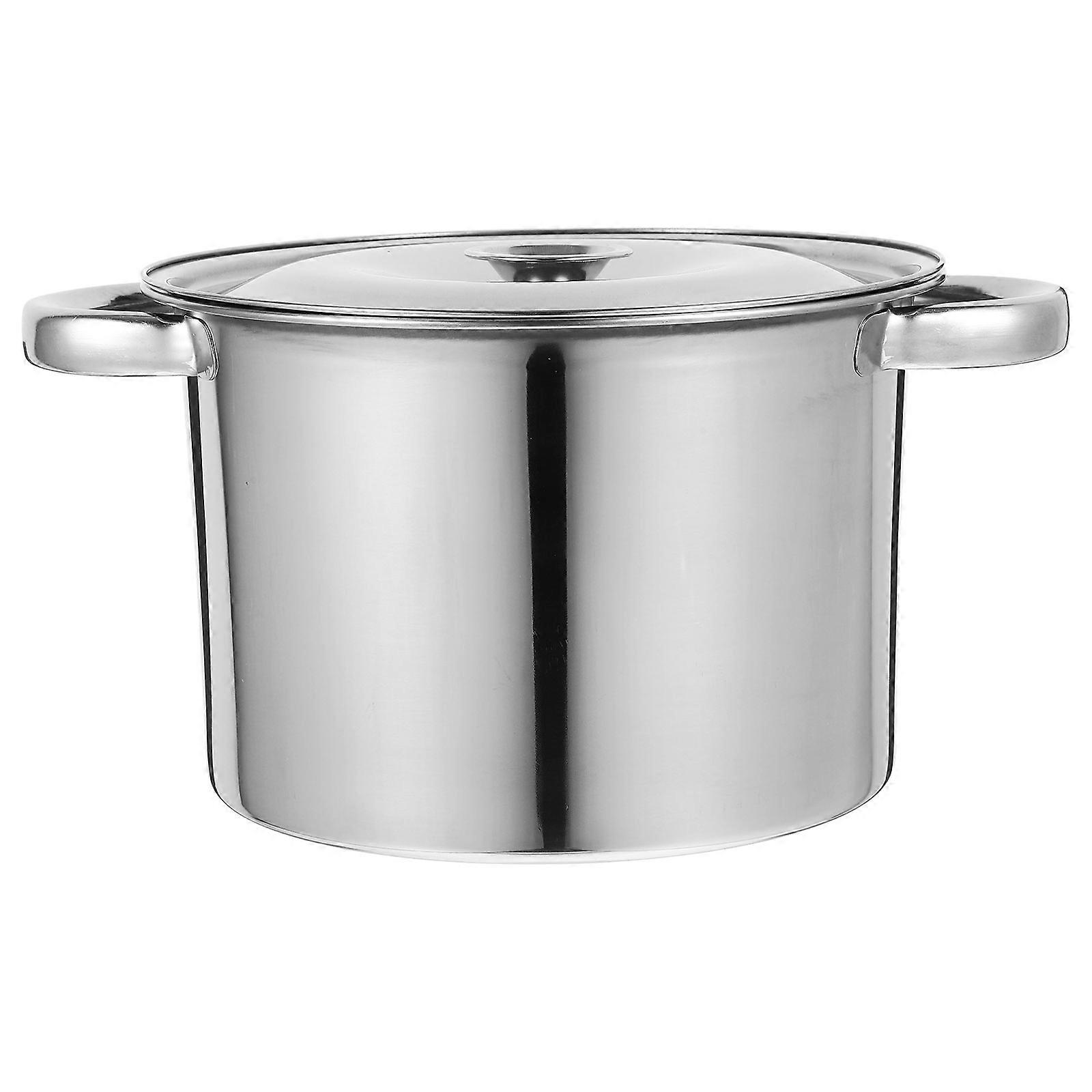 Stainless Steel Thickened Soup Pot with Lid Multifunctional Cooking Pan for Boiling, Stewing, and Marinating, Compatible with Gas and Stove, Ideal