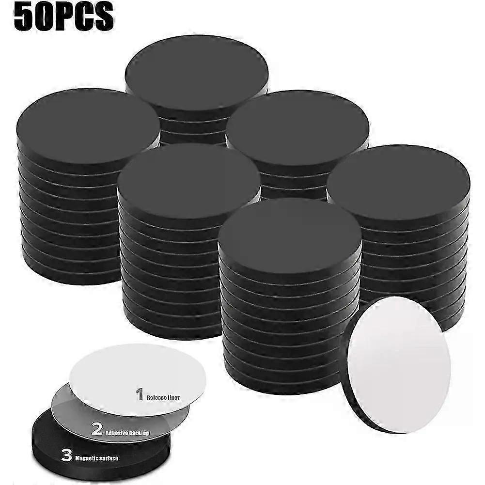 50/100pcs Magnetic Dot Stickers Durable Self-Adhesive Magnets Discs Rubber Soft Round Magnetic Sheet Fit For Refrigerator DIY Craft