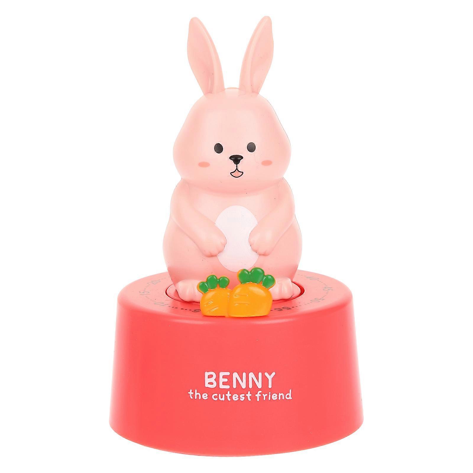 Magnetic Kitchen Timer Rabbit Design Mechanical Home Baking Tool Red 1Pack