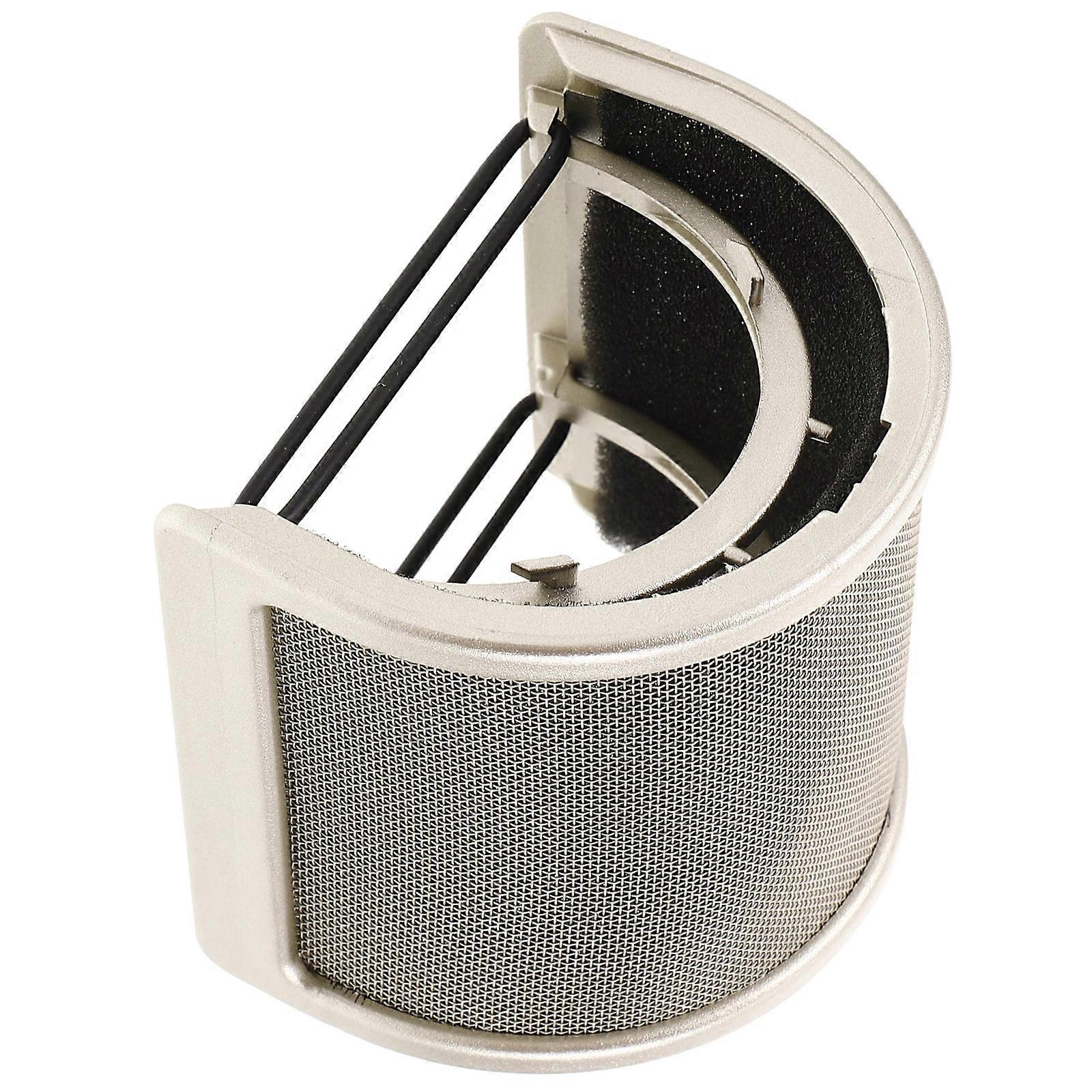 Microphone Shield Microphone Pop Filter Recording Sessions Elegant -shaped Steel Sponge Pop Protection 1Pack