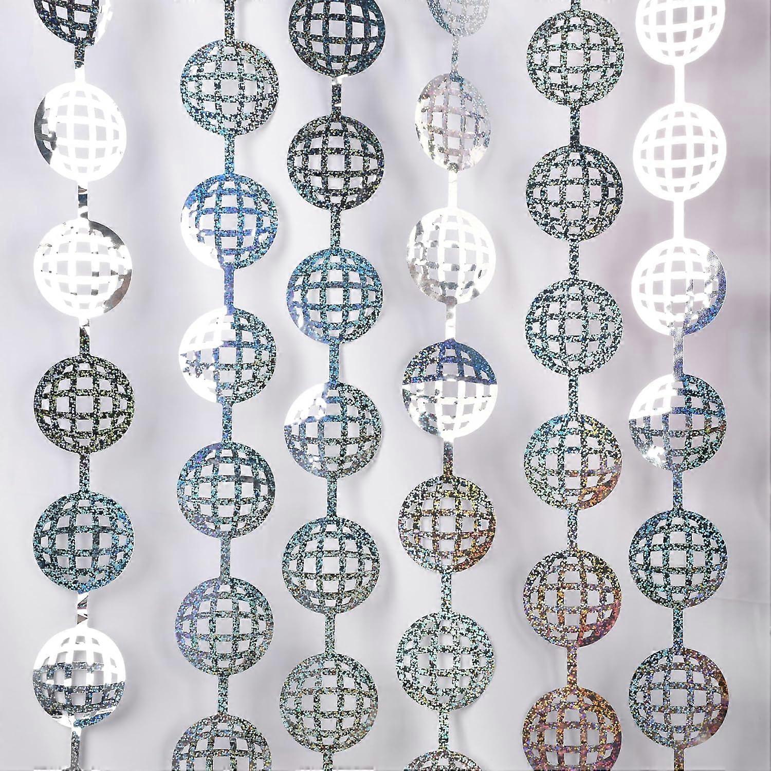 Disco Tel Curta Silver, 1 x 2 m Glitter Party Background for Disco Dance Party