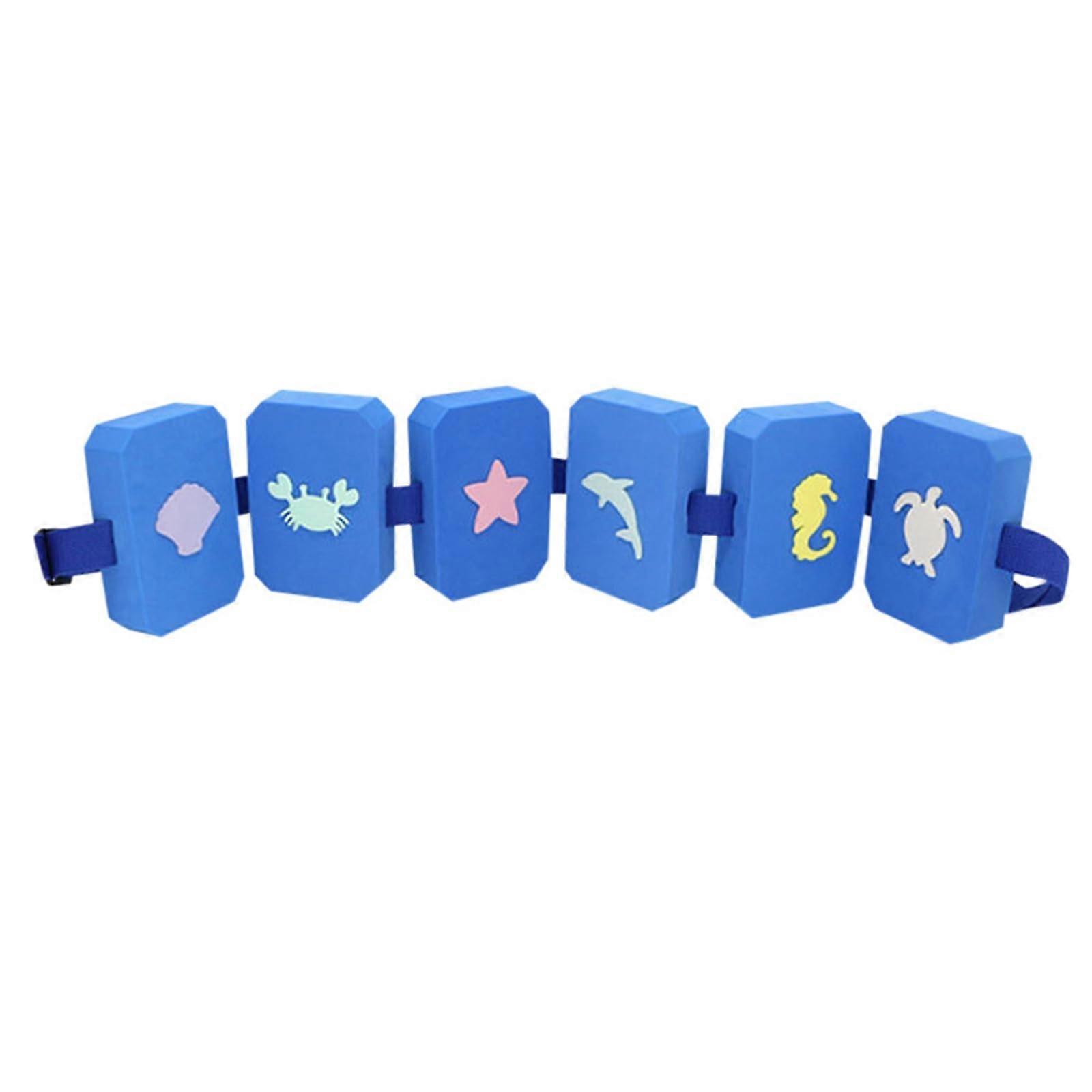 Swimming Belt for Children 6 Years and Up, Adjustable Nylon Training Belt with 5 Foam Blocks, 120cm Swimming Aid