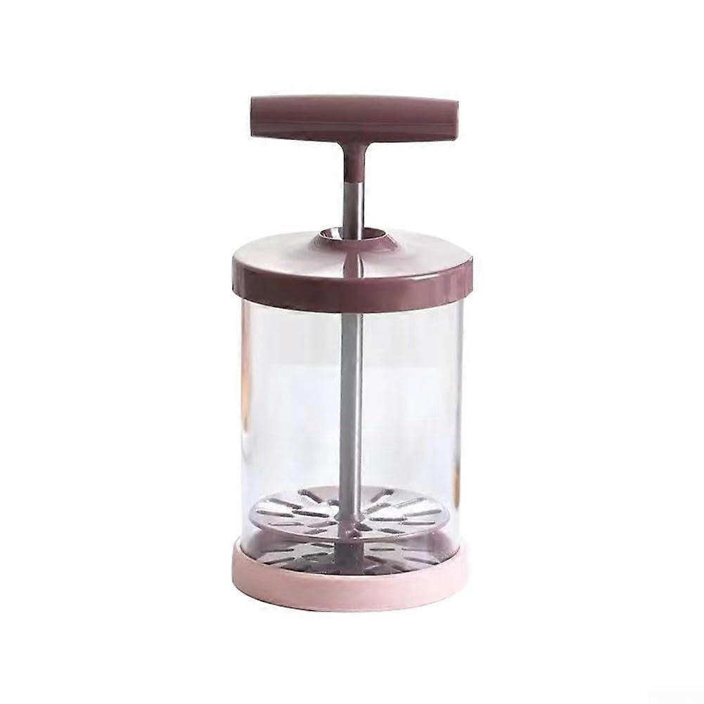 Stainless Steel Handheld Milk Frother for Coffee and Lattes with ABS Handle, Easy to Clean, Brown Color