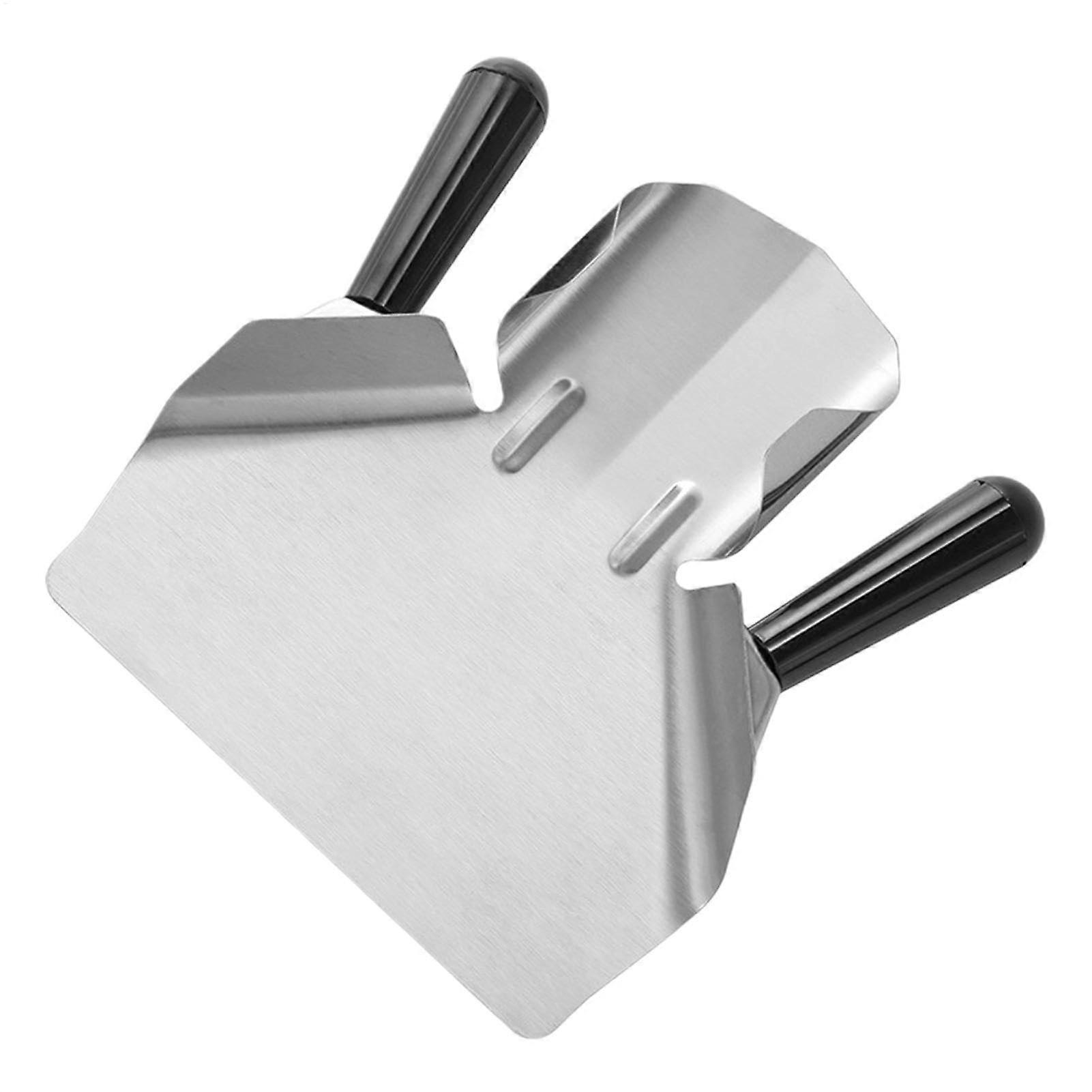 French Fries Scoop Stainless Steel Chip Scoop Non Slip Popcorn Scoop Single Handle Frying Scoop Popcorn Scoop for French Fries