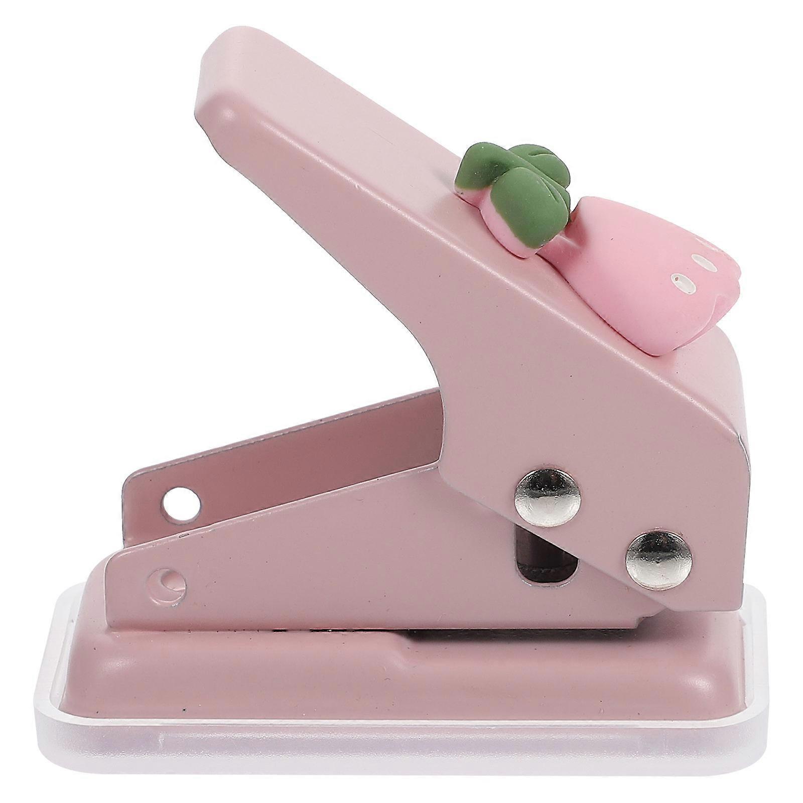 Mini Manual Paper Punch Single Round Hole Punch Tool Punching Office Plastic 5.6X3CM 1Set