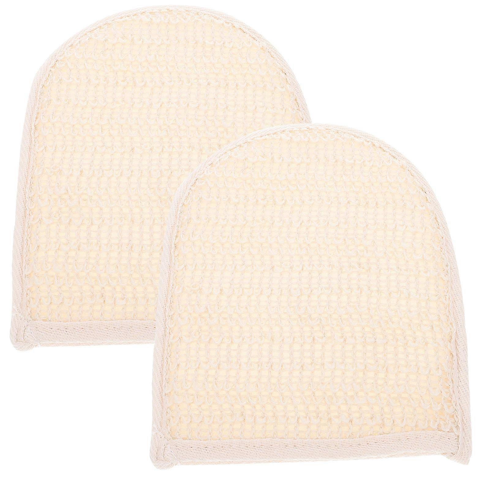 Bath Gloves Shower Exfoliating Exfoliating Back Scrubber Bathing Exfoliating Mittens 19.5x14.5cm 2Pcs