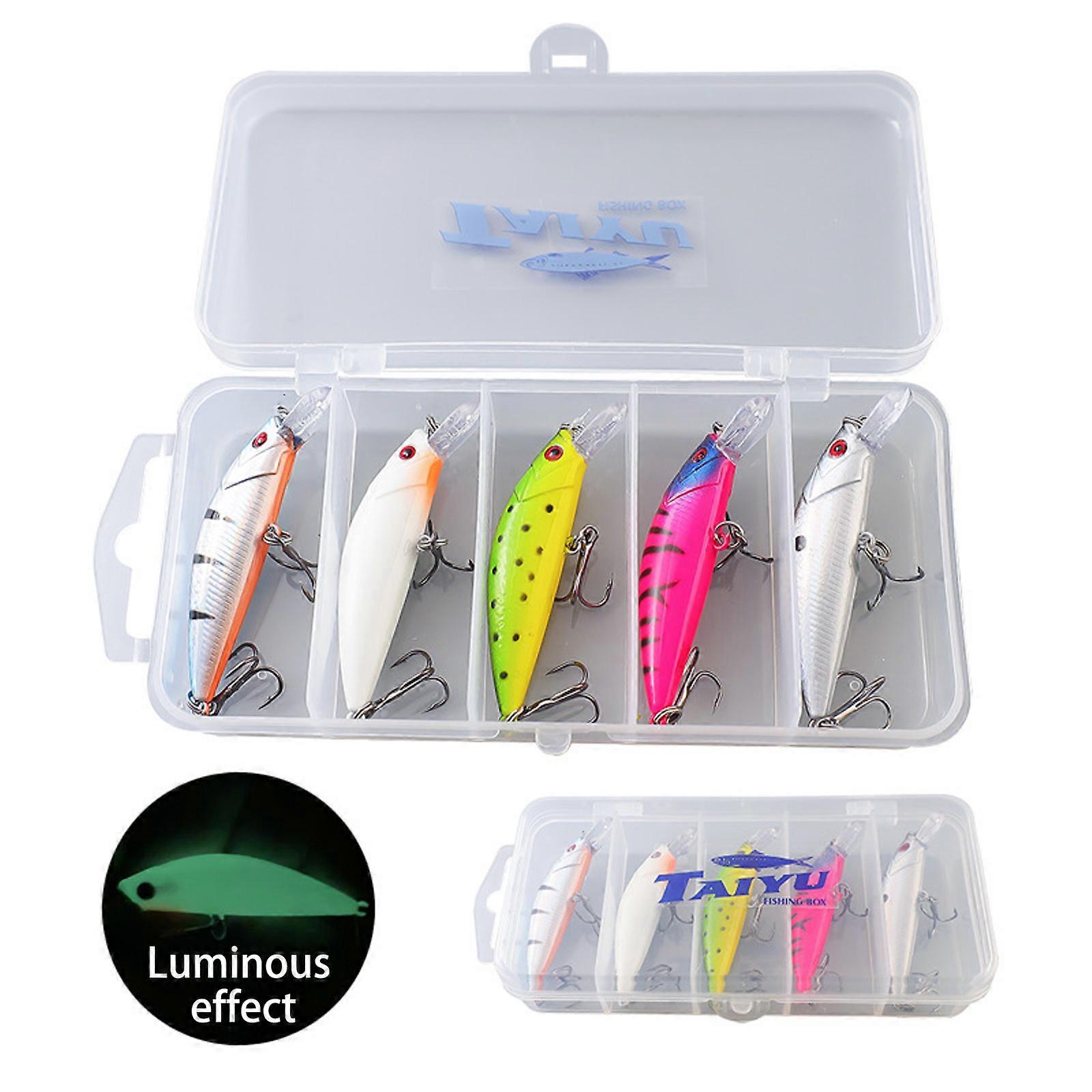 5pcs Künstliche Kunststoff Harte Köder Minnow Angeln Köder Crankbait Harte Köder Topwaters Künstliche Wobbler Swimbaits Mehrfarbig