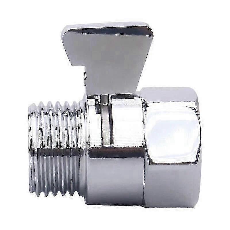 Pressure Regulator Shower Head with Shut Off Valve and Solid Brass Junction for Water Flow Control