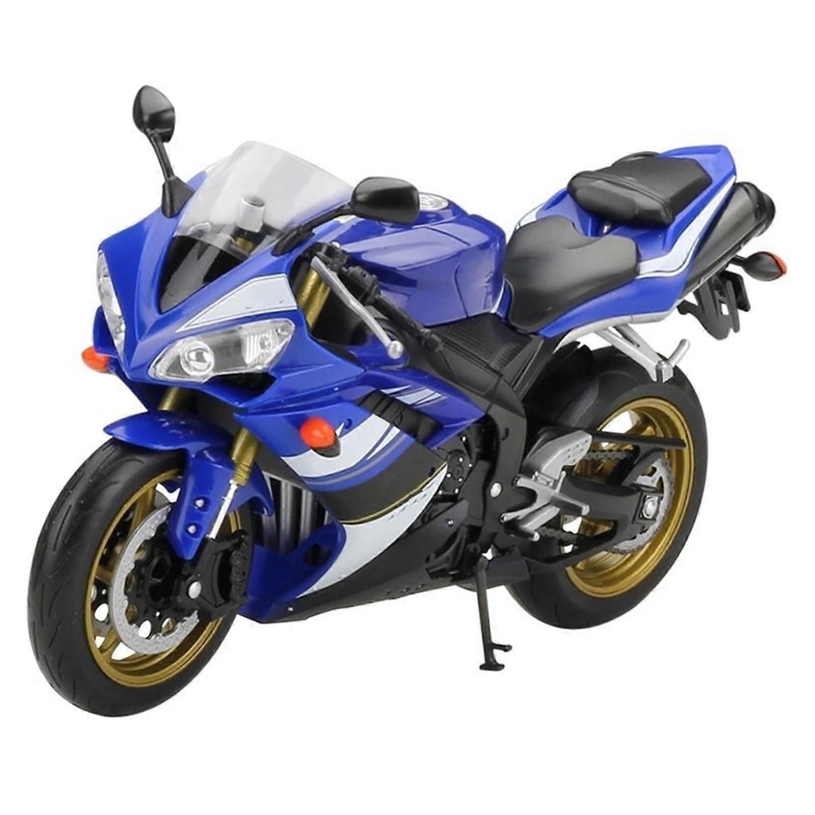 Desk decoration alloy motorcycle diecast model scale 1:12 for Yamaha YZF R1 collection display 1:12 blue