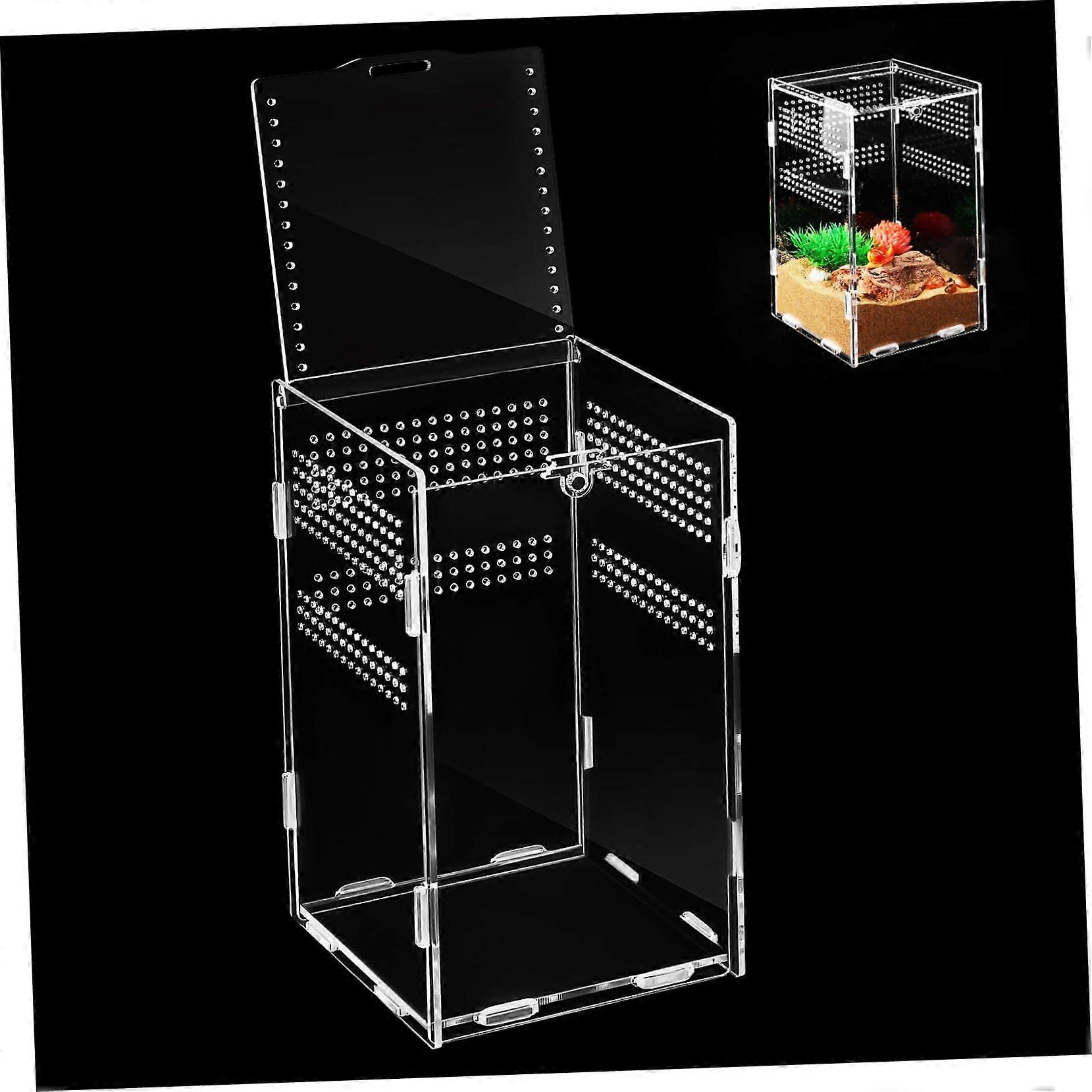 Box Feeding Box Snake Enclosure Spider Terrarium Lizard Basins Frog Terrarium Acrylic