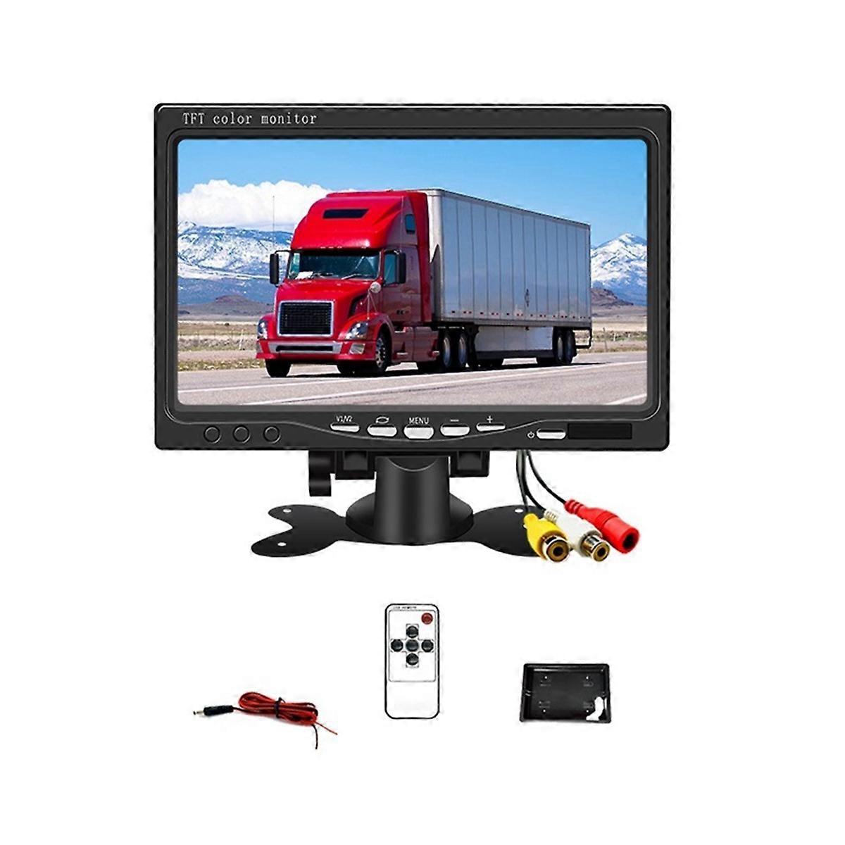 12V 7inch όργανο ελέγχου αυτοκινήτων 16:9 800x480 LCD όργανο ελέγχου οπισθοπορείας με την τηλεοπτική είσοδο 2 τρόπων για την οπισθοπορεία καμερών που σταθμεύει αντίστροφα