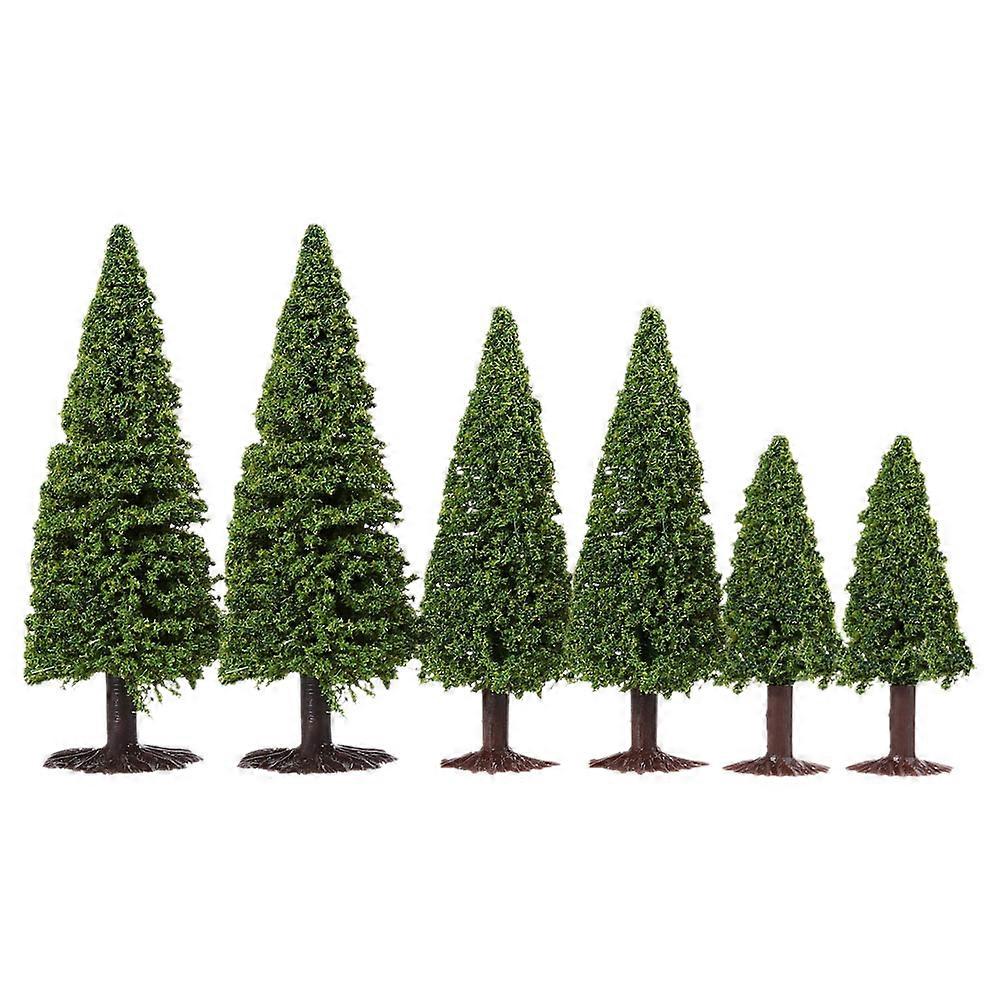 Miniature Pine Trees Model Railway Trees 6Pcs For Architectural Models And Dioramas