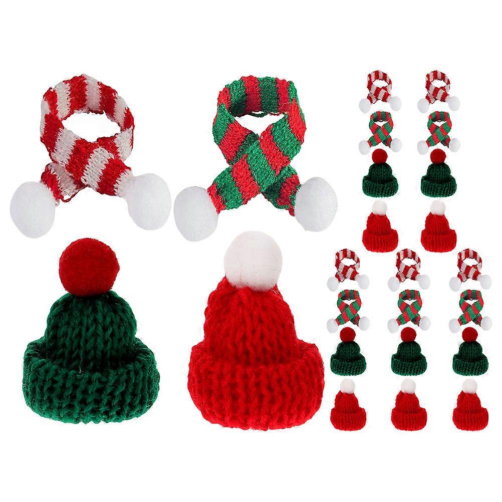 Holiday Mini Hats Decorative Accessory Snowman Decor White 24Pcs