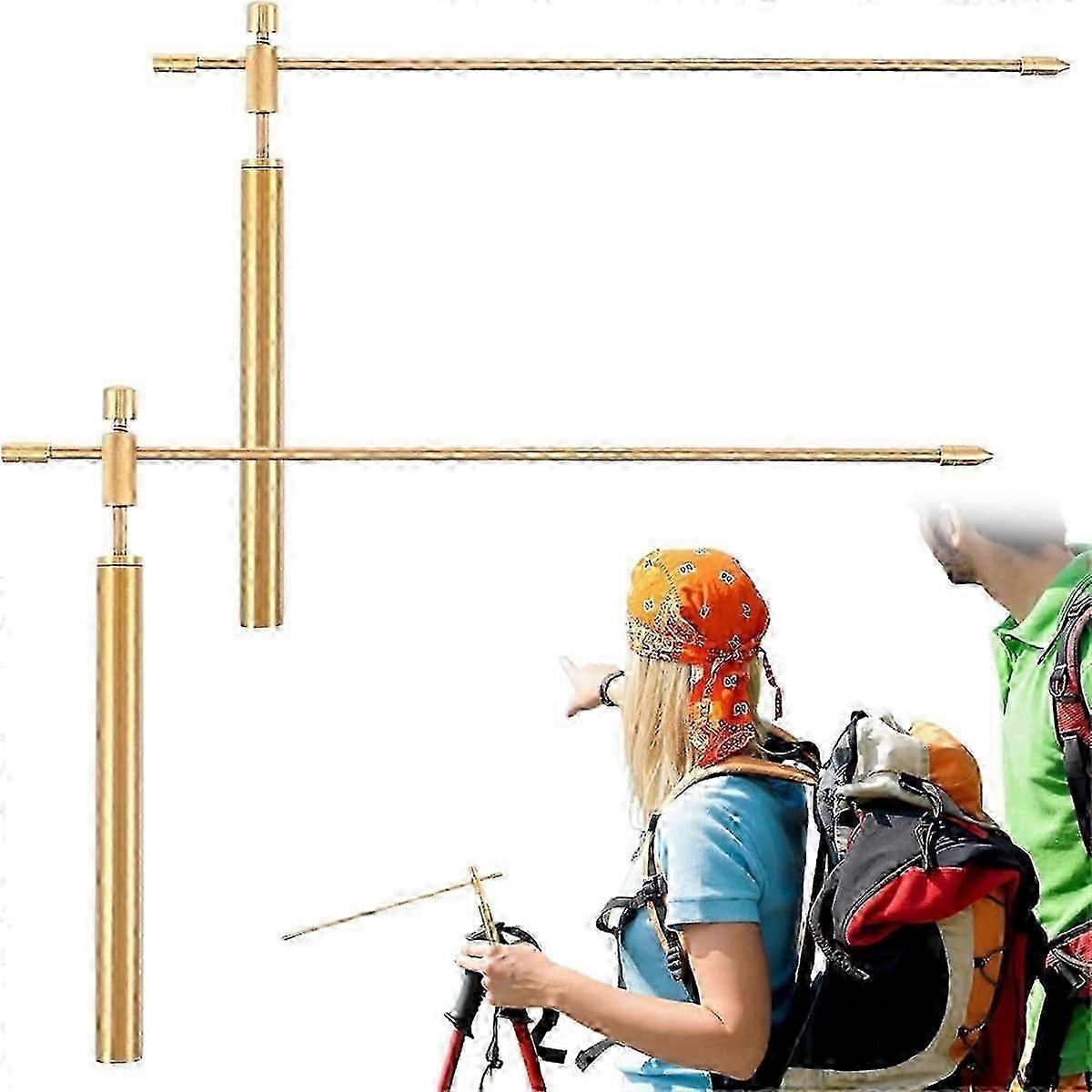 Dowsing Rods Copper 1 Pair Smooth Rotation Divining Rods Solid Copper Rods Dowsing Rods Spiritual with Instructions