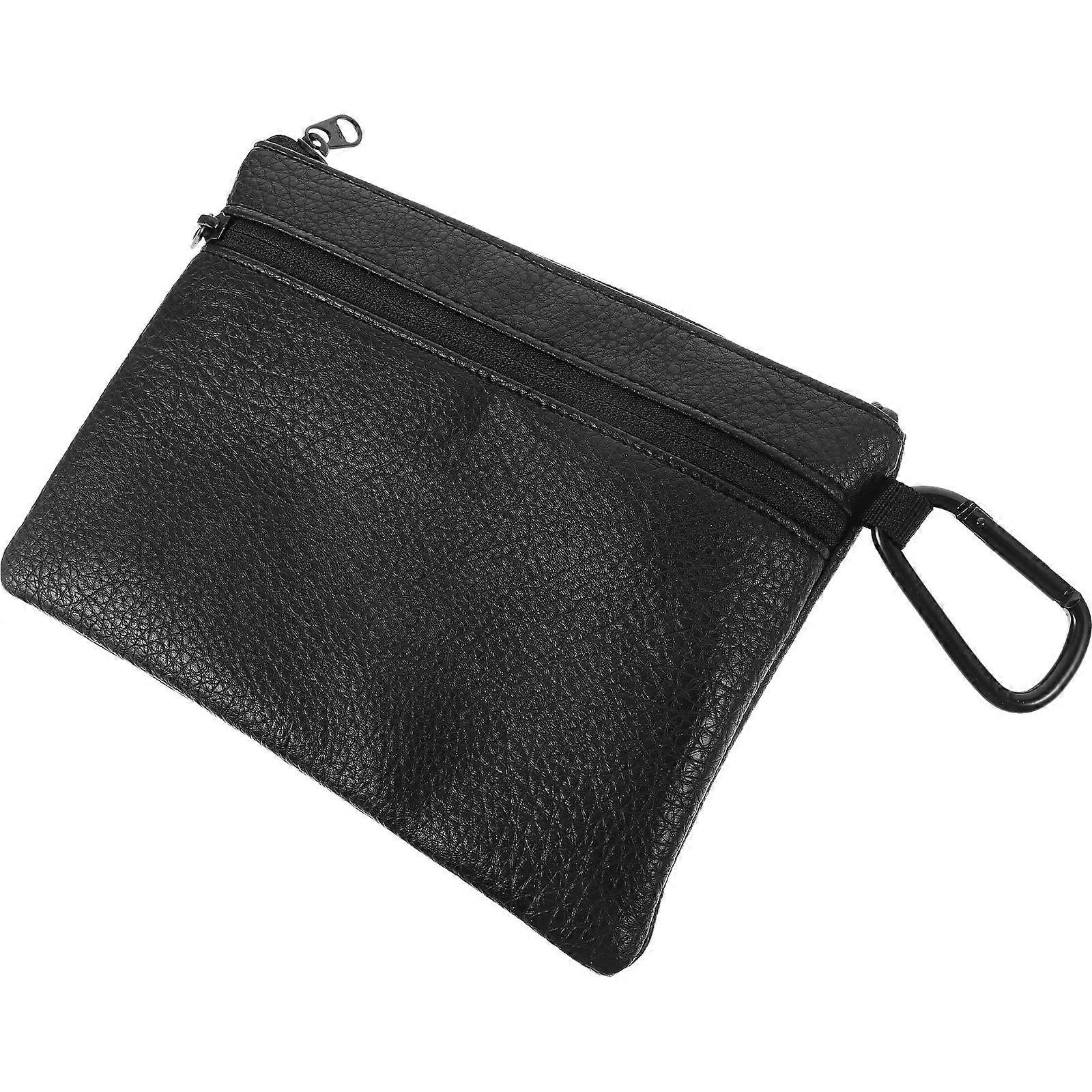 Convenient Golf Ball Holder Rectangular Shape 22X16cm Leather Material For Practice Range Golfers 1Pack