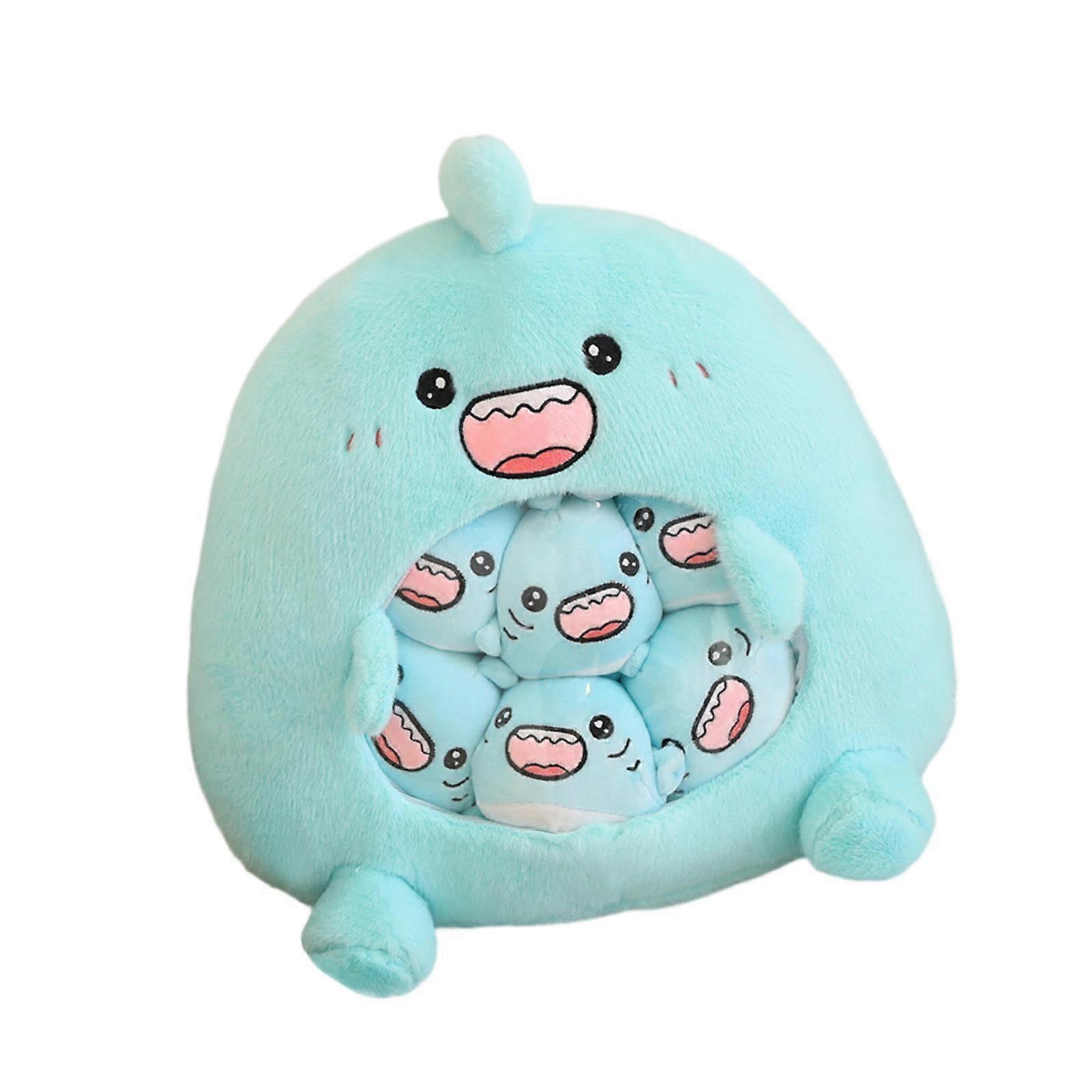 Decorative Removable Plush Doll Pillow, Versatile Stuffed Toy for Beach, Travel, Friends, Cute Shark Design, Soft Fabric