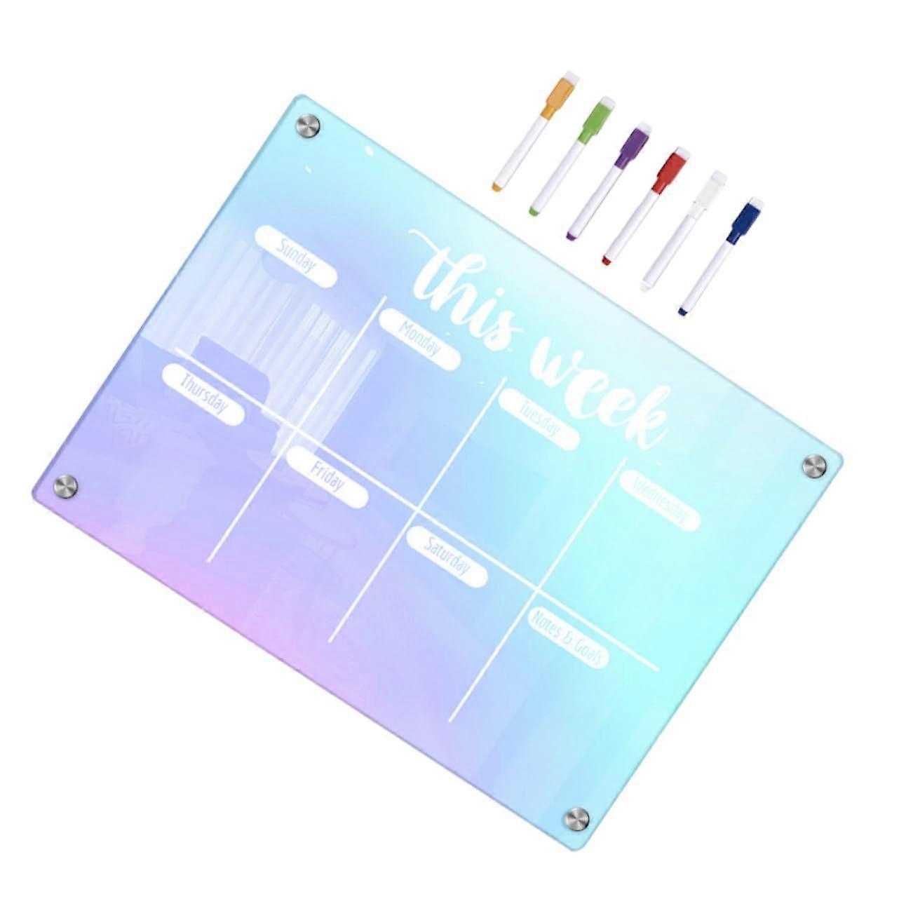 Weekly Plan  Magnetic Suction Plate Board Refrigerator Whiteboard Planner