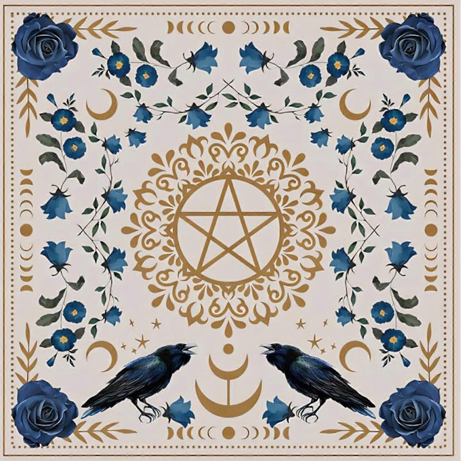 Astrology Tarot Table Altar Cloth Metaphysical Game Mat for Pendulum Divination 60x80 cm Mystical Table Cover