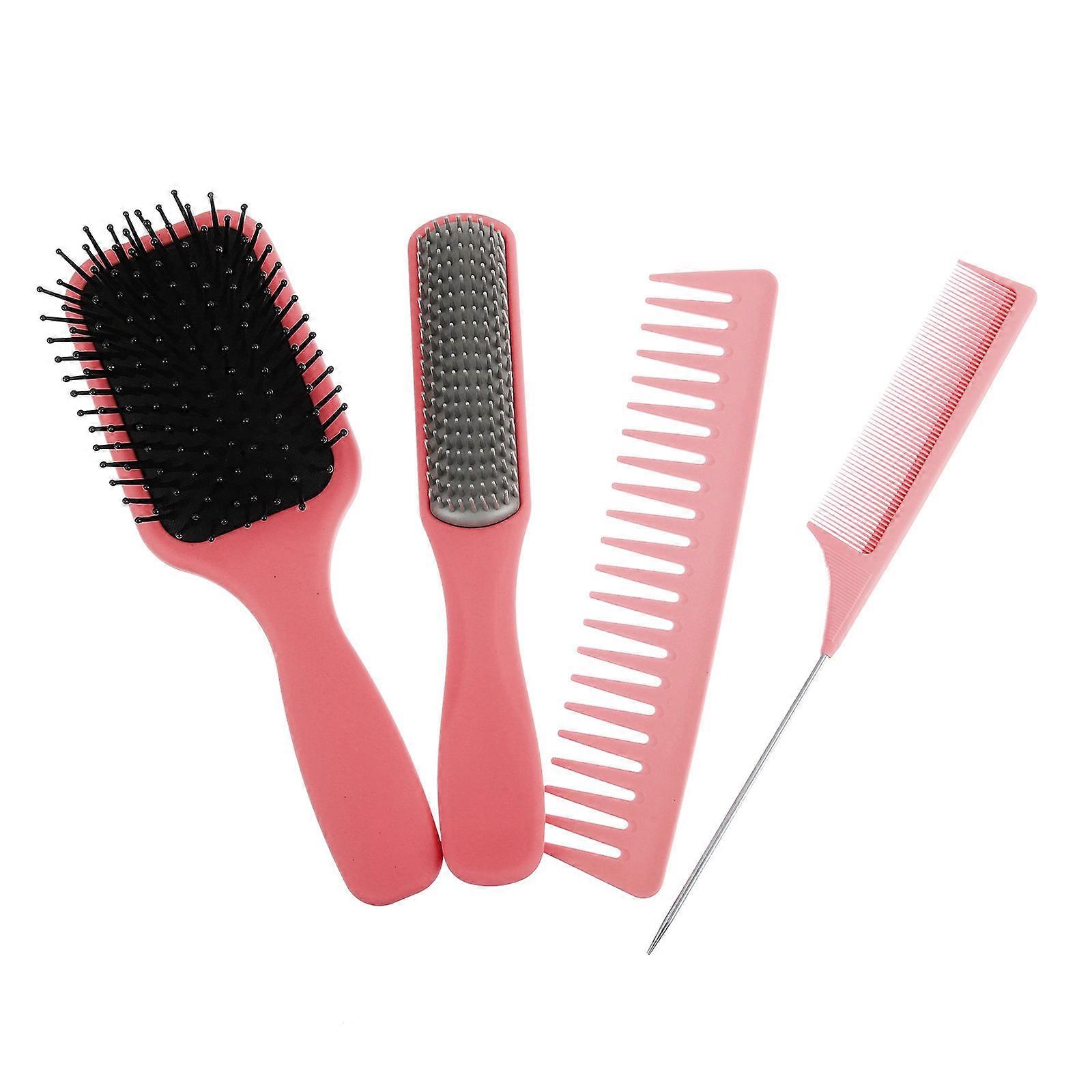 Styling Plastic Styling Combs Kit Scalp Massage Ergonomic Handle Salon Supplies 4Pcs