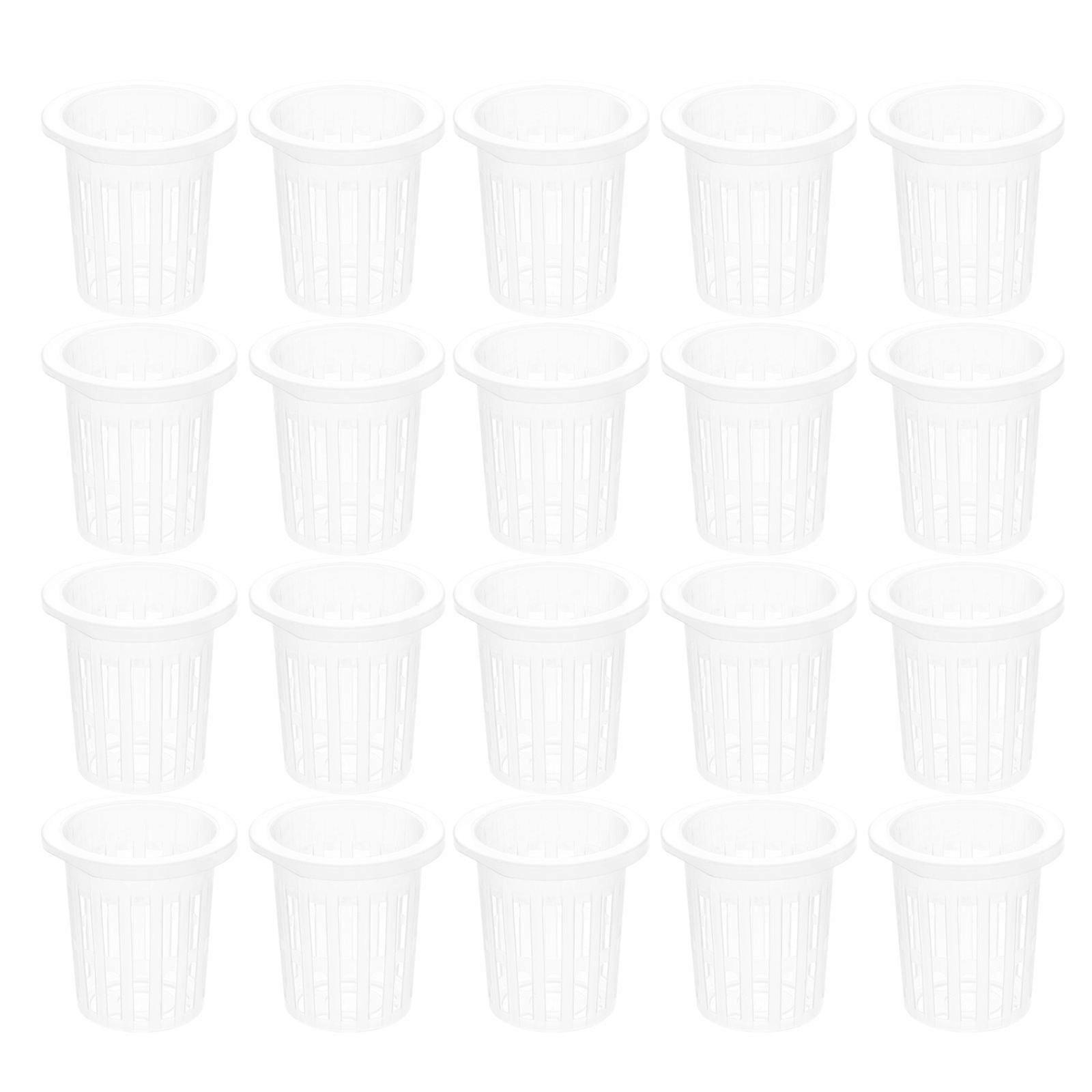 50pcs Durable Plastic Hydroponic Net Cups with Slotted Mesh Design for Plant Growth in Hydroponic Systems and Garden Applications