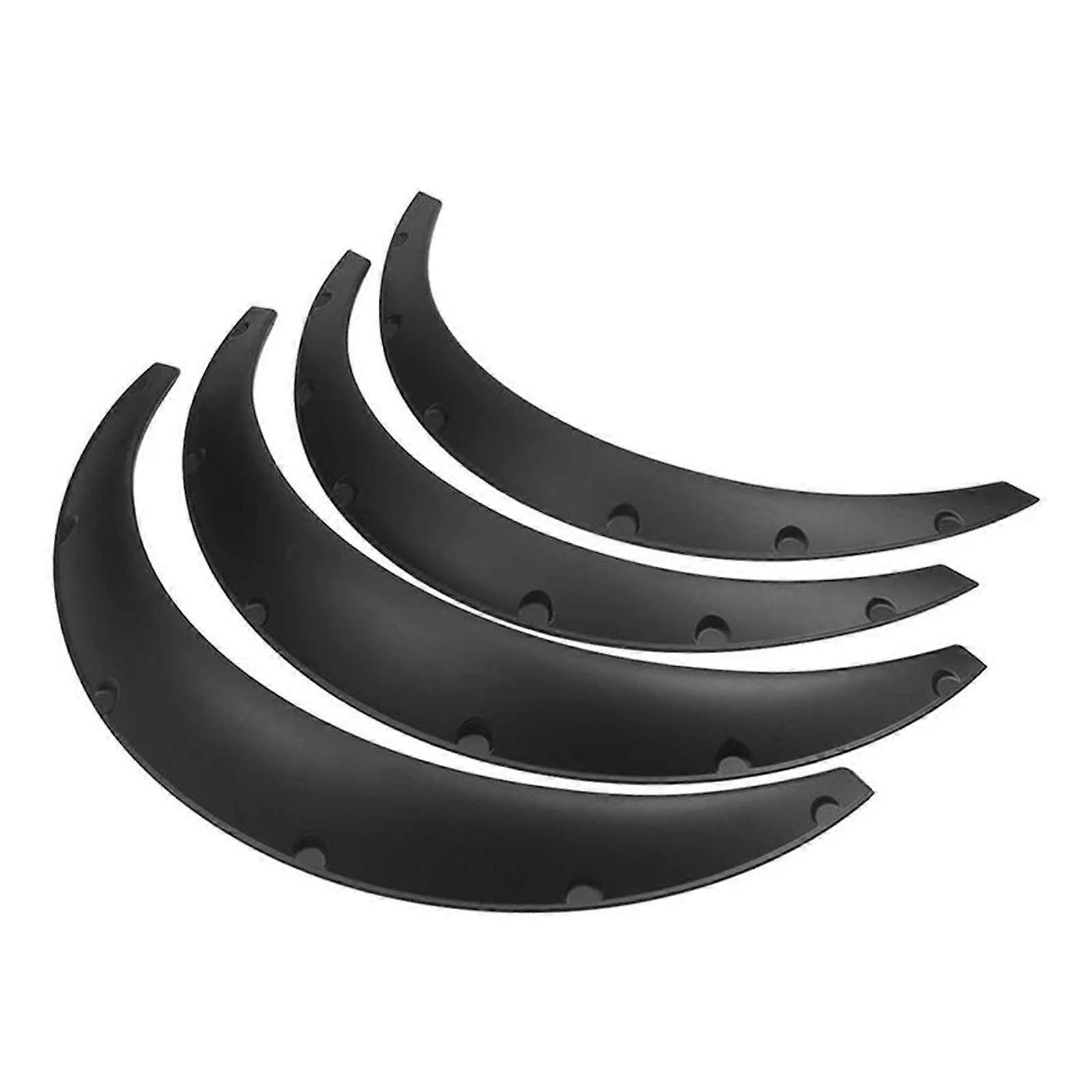 Wheel Arch Protection Universal Fender Extensions For Cars Polyurethane Black 4-Piece Fender Brow Kit