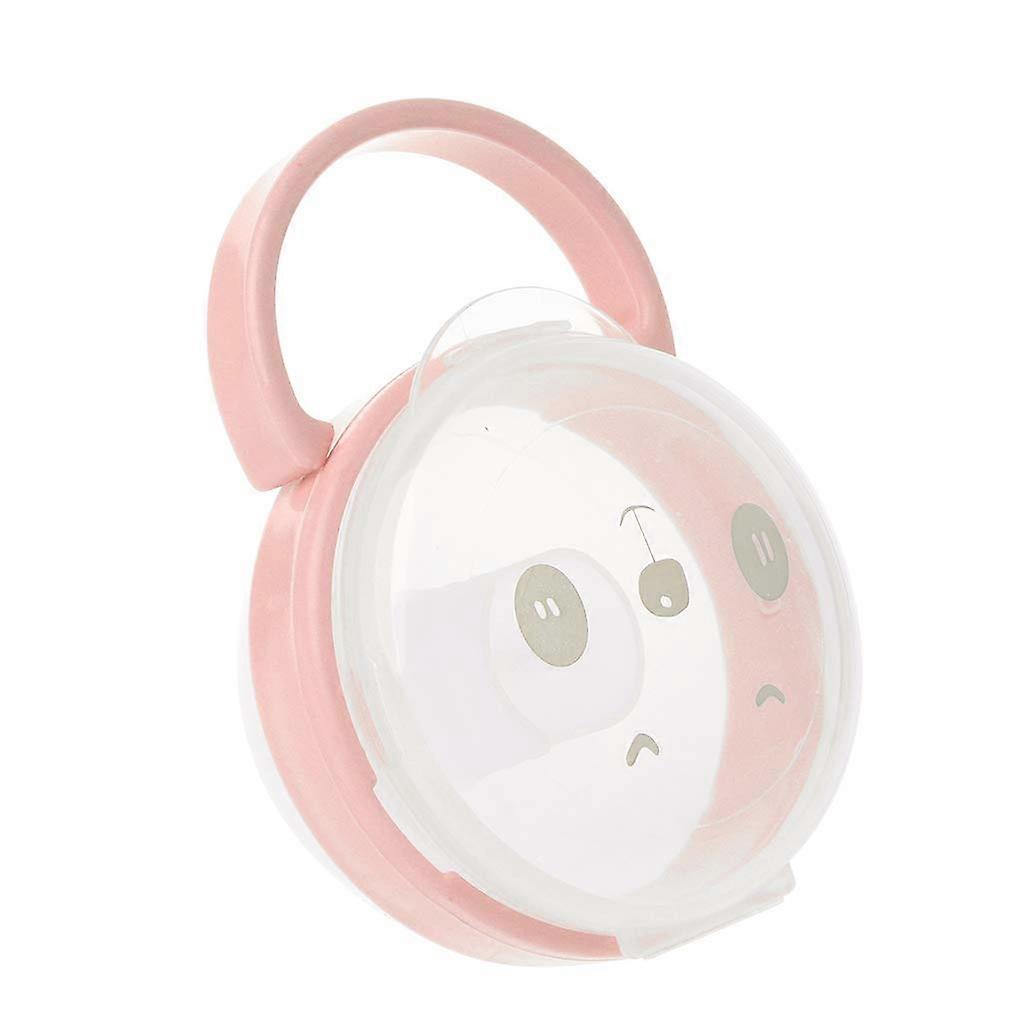 Baby Dummy Storage Box with Cartoon Panda Design, Transparent Portable Nipple Dust Box for Soothers and Pacifiers