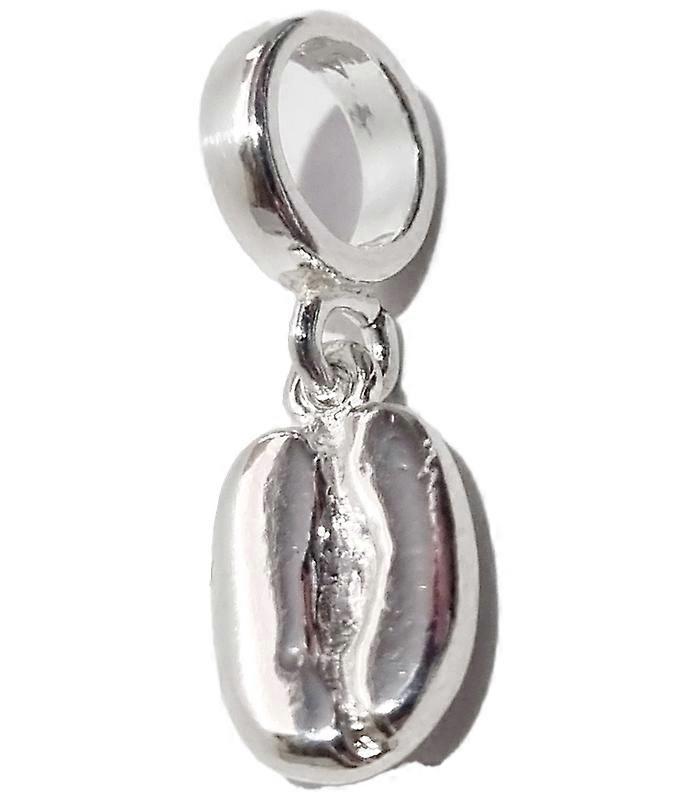 Coffee Bean Sterling Silver Bead Charm .925 X 1 Coffees Drinks Charms